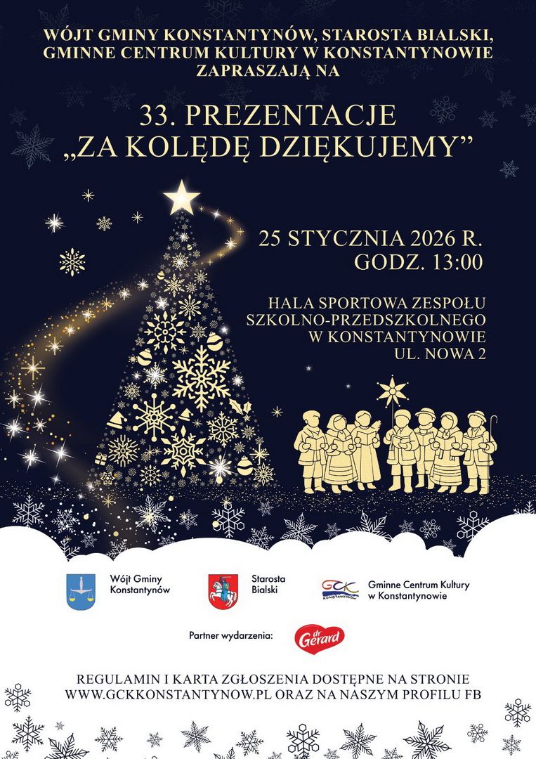 25.01.2026 r. – 33. PREZENTACJE „ZA KOLĘDĘ DZIĘKUJEMY”