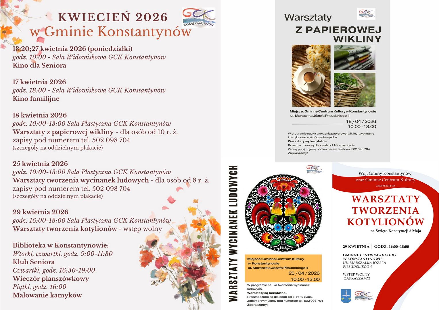 KWIECIEŃ W GMINIE KONSTANTYNÓW