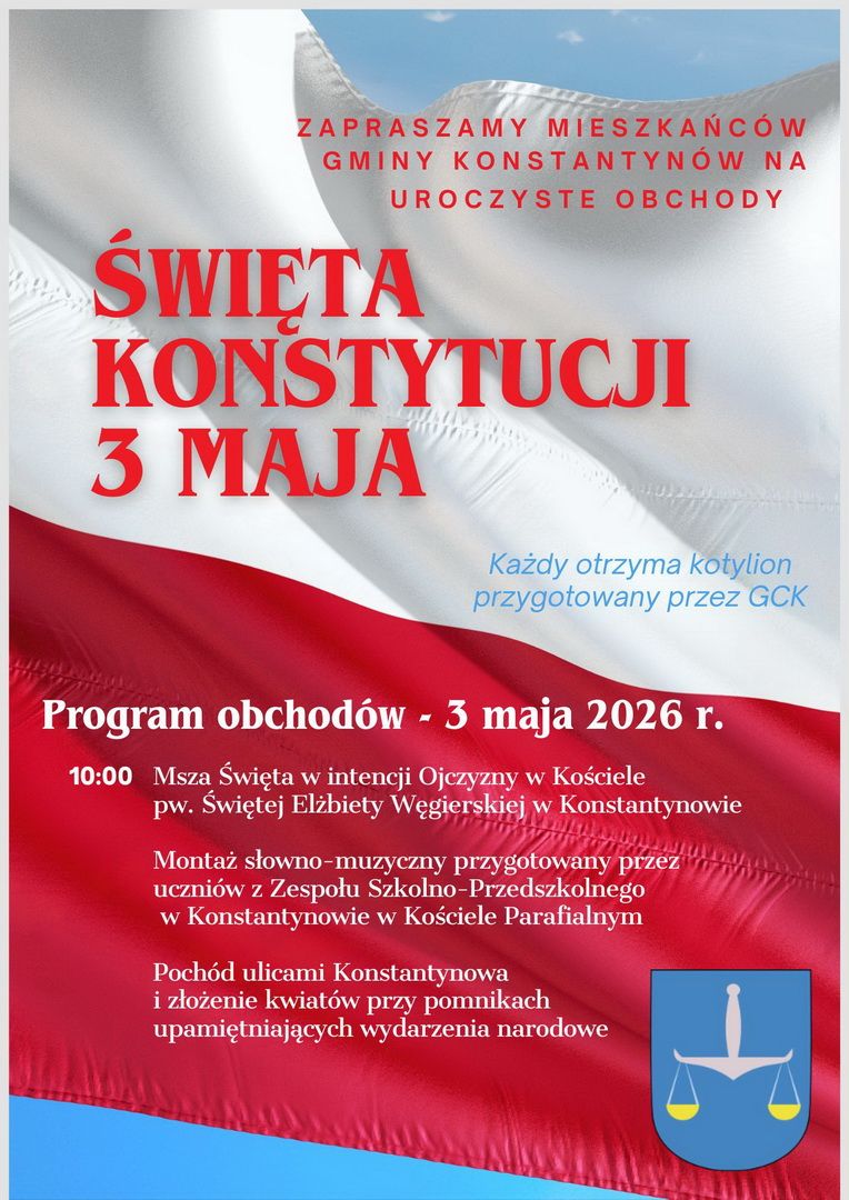 03.05.2026 r. - ŚWIĘTO KONSTYTUCJI 3 MAJA