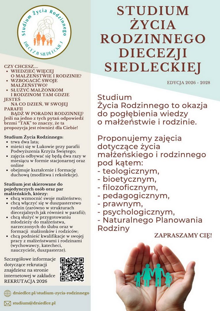 NABÓR DO STUDIUM ŻYCIA RODZINNEGO DIECEZJI SIEDLECKIEJ