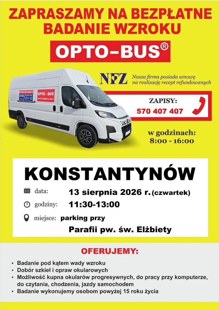 13.08.2026 r. - OPTO-BUS W KONSTANTYNOWIE