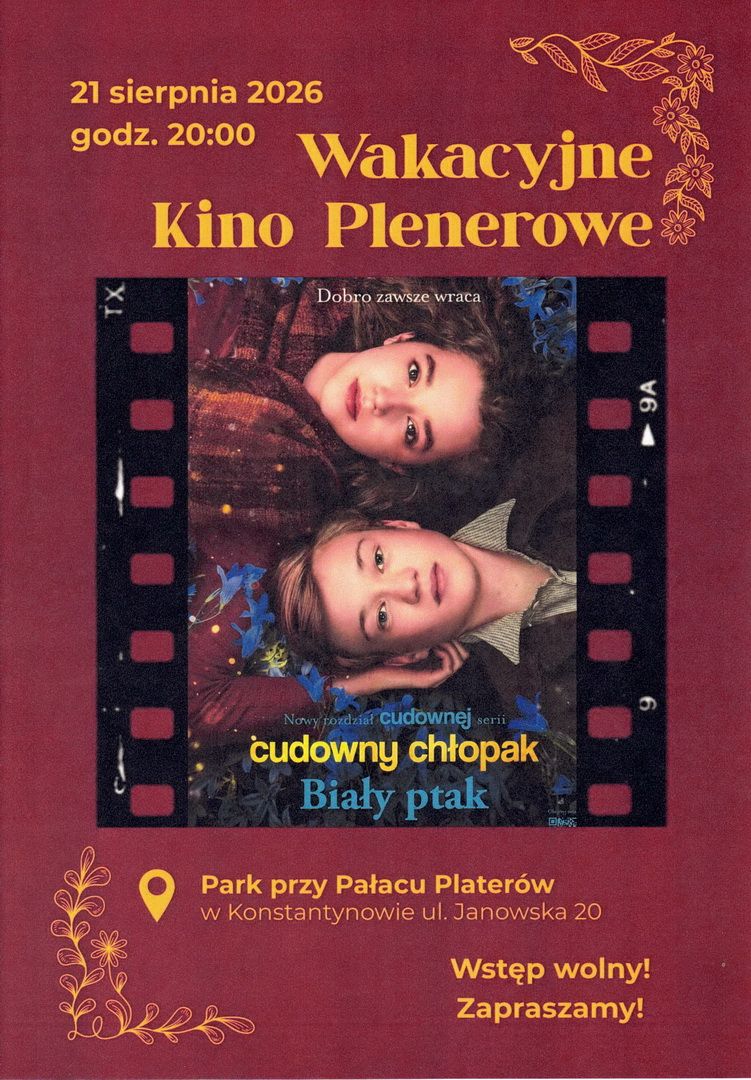 21.08.2026 - WAKACYJNE KINO PLENEROWE