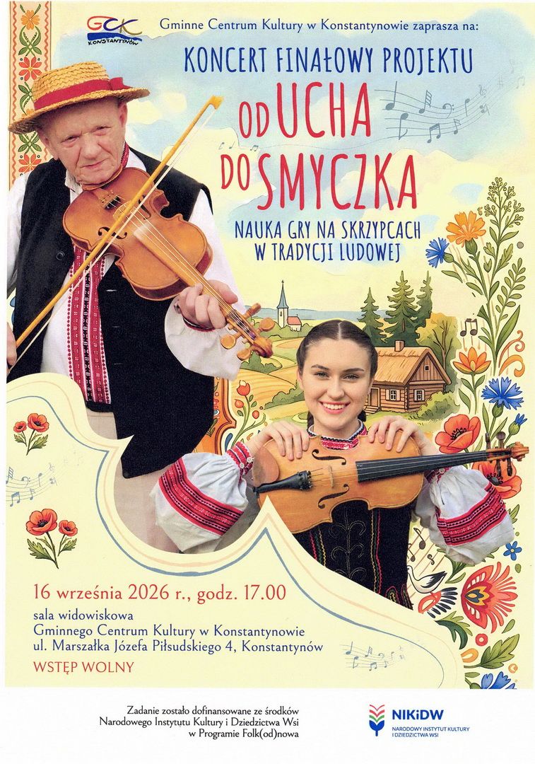 16.09.2026 r. – KONCERT FINAŁOWY PROJEKTU „OD UCHA DO SMYCZKA”