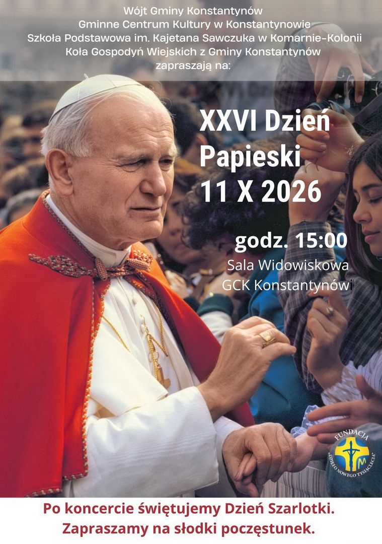 11.10.2026 r. – 26. DZIEŃ PAPIESKI W KONSTANTYNOWIE