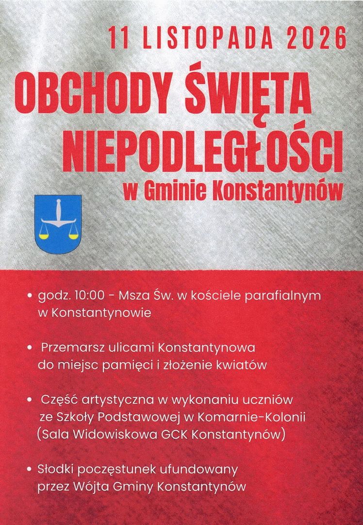 11.11.2026 r. -NARODOWE ŚWIĘTO NIEPODLEGŁOŚCI